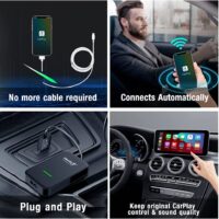Wireless CarPlay Dongle Adapter, Universal CarPlay Adapter Plug and Play 5
