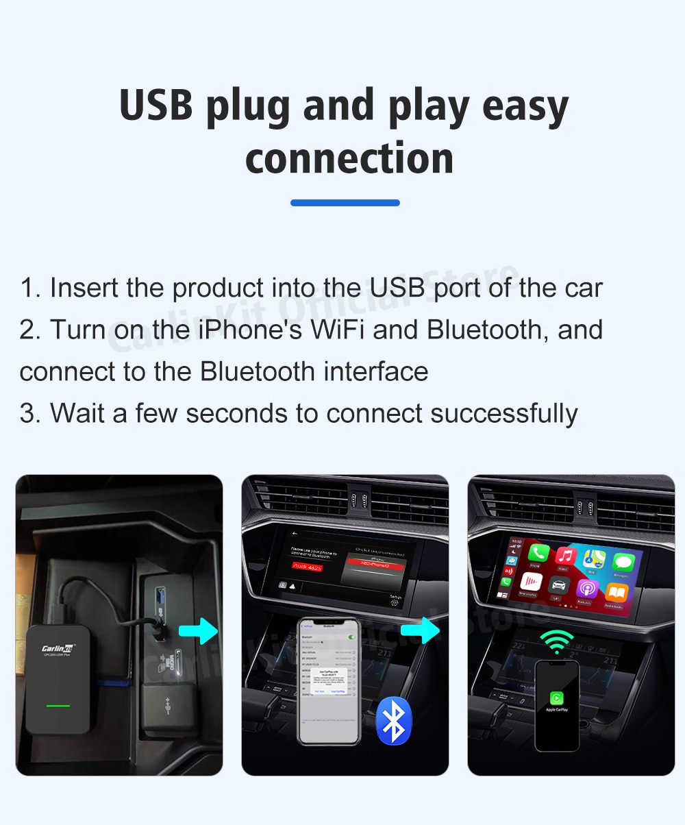 Wired To Wireless Apple CarPlay Adapter 7